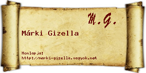 Márki Gizella névjegykártya