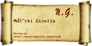 Márki Gizella névjegykártya